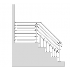 Handrails for Outdoor Steps, 304 Stainless Steel Railing  for Outside Stair Railing Fits Level Surface (Custom)