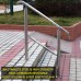 Transitional Stainless Steel Handrail 3 Steps Stair Railing - Style 2