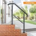 3 Step Adjustable Handrail Stainless Steel (Style 1, Black)