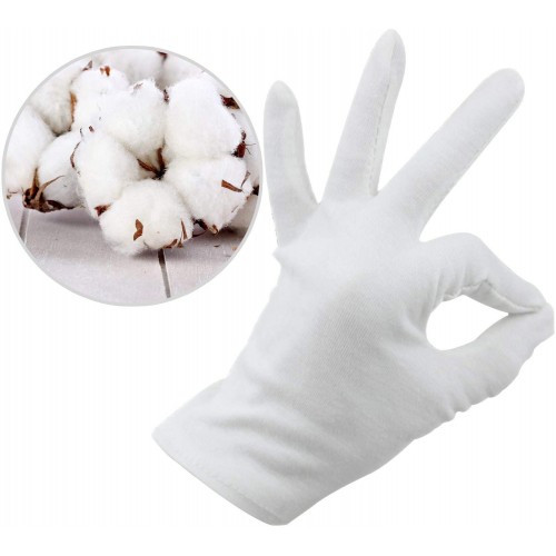 Craftmaterialen & Gereedschappen White 100% Cotton Gloves Pairs Dermatological Overnight Moisturising Eczema Skin 2/4 Pairs 